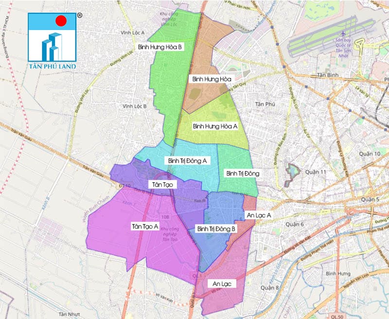 Quận Bình Tân giáp Quận nào? Quy mô diện tích, dân số.