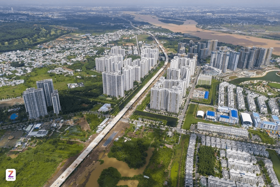 Cận cảnh gần 13 km cầu cạn Vành đai 3 TP.HCM chạy xuyên khu đô thị